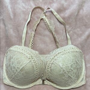 Victorias Secret Dream Angels push up Cream Lace Padded Bra with Underwire